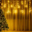 Obraz 1/3 - 8 programový svetelný záves s vianočnými figúrkami, stohovateľný, 250 cm - teplá biela