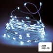 100 LED 8 Program Vnútorné mikro LED vianočné stromčekové svetlo 11,5 metra - studená biela