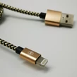 Daewoo USB kábel, 1 meter, Iphone, zlatý