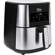 Fritéza Elite® 8 l + kniha receptov, 1800W teplovzdušná fritéza bez oleja s digitálnym displejom, elegantný kryt z nehrdzavejúcej ocele