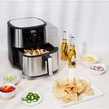 Fritéza Elite® 8 l + kniha receptov, 1800W teplovzdušná fritéza bez oleja s digitálnym displejom, elegantný kryt z nehrdzavejúcej ocele