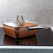 Royalty Line Copper Pan multifunkčná štvorcová panvica, fritéza, RL-CD24