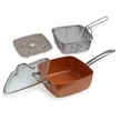 Royalty Line Copper Pan multifunkčná štvorcová panvica, fritéza, RL-CD24