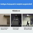 Solárne LED pouličné a dvorové svetlo s pohybovým senzorom + diaľkové ovládanie, 480W