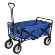Obraz 2/6 - Skladací záhradný vozík s kovovým rámom a ochranným krytom, modrý