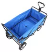 Obraz 3/6 - Skladací záhradný vozík s kovovým rámom a ochranným krytom, modrý