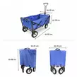 Obraz 6/6 - Skladací záhradný vozík s kovovým rámom a ochranným krytom, modrý