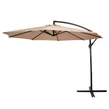 Elite Garden® prémiový závesný slnečník s držiakom, 3 metre, béžový
