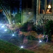 Diskové svetlá Sada 8 LED solárnych dráhových značkovačov, teplá biela