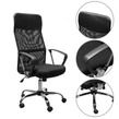 Ergonomická kancelárska stolička s vysokým operadlom v čiernej farbe s chrómovými nohami