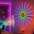 Ozdobné LED ohňostrojové osvetlenie ovládané telefónom s bluetooth pripojením