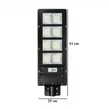 Extra jasné LED solárne pouličné svietidlo s diaľkovým ovládaním, pohybovým senzorom, 500W