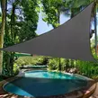 Obraz 1/9 - Slnečná plachta - tienidlo na terasu, balkón a záhradu trojuholníková 3x3x3 m v grafitovej farbe - polyester (nepremokavá)