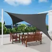 Obraz 1/10 - Slnečná plachta - tienidlo na terasu, balkón a záhradu štvorcová 5x5 m grafitovo sivá - polyester (nepremokavá)