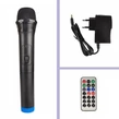Bluetooth karaoke reproduktor napájaný batériou s mikrofónom, diaľkovým ovládaním a LED svetlami