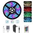 5 metrový vodotesný RGB LED pásový set s diaľkovým ovládaním a napájaním