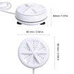 Prenosná mini ultrazvuková práčka, kapacita 1 kg, s káblom USB
