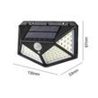 Obraz 2/8 - 100 LED solárne nástenné svietidlo so senzorom pohybu, 4 LED panely