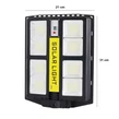 800W solárne LED pouličné osvetlenie s držiakom, diaľkovým ovládaním, snímačom pohybu - extra jasné