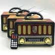 Rádio FM/AM/SW napájané z batérie s pripojením USB a AUX, MP3 prehrávač s diaľkovým ovládaním, svetlohnedá farba