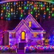 Obraz 2/5 - 25 metrov, 500 LED vianočný svetelný reťazec, šumivý svetelný reťazec s farebným a studeným bielym svetlom