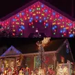 Obraz 1/5 - 25 metrov, 500 LED vianočný svetelný reťazec, šumivý svetelný reťazec s farebným a studeným bielym svetlom