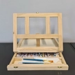Obraz 9/16 - Súprava na maľovanie v drevenom úložnom boxe, sada 46 dielov, so stojanom, so širokou škálou nástrojov