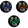Obraz 4/4 - Digitálne nástenné hodiny na batérie, čierne s modrým číselným displejom