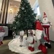 Vianočný teleskopický textilný Santa Claus, vysoký 60-95 cm