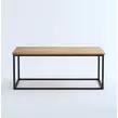 Obraz 4/7 - Elite Home® Elegantný minimalistický konferenčný stolík s čiernym kovovým rámom a dubovou doskou