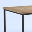 Obraz 6/7 - Elite Home® Elegantný minimalistický konferenčný stolík s čiernym kovovým rámom a dubovou doskou