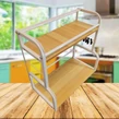 Dvojúrovňový kuchynský organizér Elite Home® s vešiakom a držiakom na nože