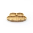 Obraz 5/9 - Elite Home® bambusový tanier v tvare žaby s prísavkou, detský príbor so silikónovou lyžičkou a vidličkou, sada 3 ks