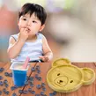 Obraz 11/11 - Elite Home® bambusový tanier v tvare medvedíka s prísavkou, detský príbor so silikónovou lyžičkou a vidličkou, sada 3 kusov