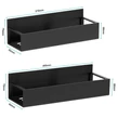 Elite Home® magnetická kovová polica, kuchynský úložný systém pre chladničku, mikrovlnnú rúru, práčku, 4 ks, čierna