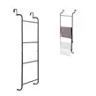 Obraz 2/6 - Elite Home® vešiak na uteráky do kúpeľne na dvere, sušiak na bielizeň, 4-stupňový kovový rebrík, matná čierna