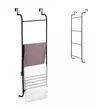 Obraz 3/6 - Elite Home® vešiak na uteráky do kúpeľne na dvere, sušiak na bielizeň, 4-stupňový kovový rebrík, matná čierna
