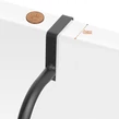 Elite Home® 5-úrovňová kovová kúpeľňová polica, vešiak na uteráky s 5 vešiakmi, zavesenie na dvere