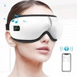 Prenosný, inteligentný masážny prístroj na oči s technológiou bluetooth, s funkciou zahrievania a hudbou, biely