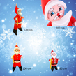 Obraz 4/5 - Nafukovací Santa Claus, Santa Claus, vianočná dekorácia, výška 80 cm