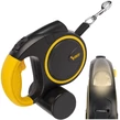 Automatická brzda na vodítku pre psov s hmotnosťou 10–25 kg, s LED baterkou, držiakom na vrecká, dĺžka 5 m