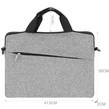 Obraz 3/9 - Taška na notebook pre 12-14" notebook alebo tablet, taška cez rameno, zapínanie na zips, látka, sivá