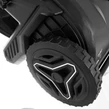 Ruční sběrač listí a trávy s nastavitelnou rukojetí, fungující na principu rotačního mechanismu, s nádobou o objemu 100 l a držákem pro upevnění na zeď