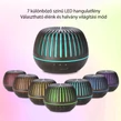 Aroma zvlhčovač vzduchu s efektom dreva, 7 farieb, diaľkové ovládanie, tmavohnedý
