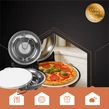 Kompaktná elektrická pec na pizzu s 5 stupňami teploty, okienkom, keramickou doskou na pizzu a príslušenstvom