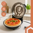 Kompaktná elektrická pec na pizzu s 5 stupňami teploty, okienkom, keramickou doskou na pizzu a príslušenstvom