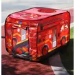 Obraz 2/7 - Detský stan na hranie s dizajnom hasičského auta, textilný nosič, 112x70x75 cm, červený
