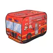 Obraz 3/7 - Detský stan na hranie s dizajnom hasičského auta, textilný nosič, 112x70x75 cm, červený