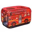 Obraz 5/7 - Detský stan na hranie s dizajnom hasičského auta, textilný nosič, 112x70x75 cm, červený