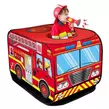 Obraz 7/7 - Detský stan na hranie s dizajnom hasičského auta, textilný nosič, 112x70x75 cm, červený